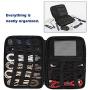 MoKo Electronics Organizer Bag, Travel Universal Electronics Accessories Case, Waterproof Travel Cables Management Storage Bag for Hard Drives, Phone, Plug, Charger, SD Card and More [Small] - Black