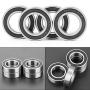 Rubber Sealed Bearings, 4Pcs 15267-2RS Deep Groove Ball Bearing 15x26x7 mm for Machine Tool, Electronic Equipment, etc
