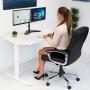 Mount-It! Dual Monitor Stand | Double Monitor Desk Stand Fits Two x 21 22 23 24 27 28 30 32 Inch Computer Screens | Freestanding Base | 2 Heavy Duty Full Motion Adjustable Arms | VESA Compatible