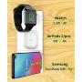 Wireless Charger MANKIW 3 in 1 Fast Charging Station for Apple iWatch AirPods Pro, Wireless Charging Stand Compatible for iPhone 11/11Pro/11Pro Max/XR/Xs/Xs Max/X/8/8Plus Samsung Galaxy(White)
