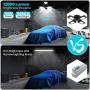 2-Pack LED Garage Lights, New Four Leaf Deformable 120W LED Garage Light, 12000 LM 6500K Quadruple Glow LED Garage Light Ceiling Lights for Garage Basement Workshop, Warehouse, Workshop and Yard
