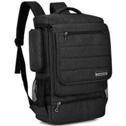 SOCKO Laptop Backpack 17.3 Inch Multifunctional Unisex Luggage Travel Bag Knapsack Water Resistant Rucksack Backpack Hiking Bag College Shoulder Backpack Fits Up to 17-17.3 Inch Laptop Computer,Black