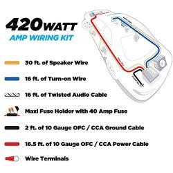 SCOSCHE Install Centric ICAK10 True 10 Gauge 2-Channel 420 W Max Complete Car Amp Installation Wiring Kit