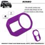Front Light ABS Decor Cover Trim Interior Accessories Headlight Switch Button Trim for Jeep Wrangler JL JLU Gladiator JT 2018-2021 (Purple)