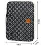 El-fmly Waterproof Document Organizer for 13 Inch Tablet Office Zippered Portfolio Bag File Holder for A4 Size (Black)