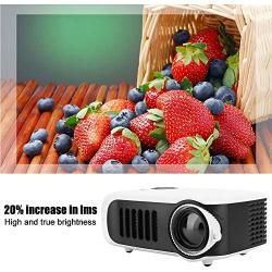 Mini Handheld Projector,Mini Portable Projector Household Projector … (Black and White)