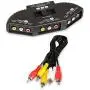 Fosmon A1602 RCA Splitter with 3-Way Audio, Video RCA Switch Box + RCA Cable for Connecting 3 RCA Output Devices to Your TV