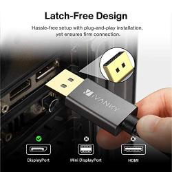 DisplayPort Cable 15ft, iVANKY DP Cable, [4K@60Hz, 2K@165Hz, 2K@144Hz], Nylon Braided High Speed DisplayPort 1.2 Cable, Compatible with PC, Laptop, TV