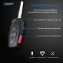 ECCPP 2X Keyless Remote Shell CASE Uncut Keyless Replacement fit for 97 98 99 00 01 02 03 04 05 Audi A4 Quattro A6 A8 Quattro All Road Quattro 4D0837231E 4D0837231P