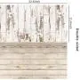 2 Pieces Pack Double Sided Background 4 Patterns: Food Photography Backdrop Gourmet Blogger Shot Cosmetic Makeup Photo Flat Lay Backdrop ins Style Marble Textures Board Rustic Grunge Wood Background
