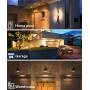 LeMeng Yellow Bug Light Bulbs 9W, A19 LED Sleep Aid Bulb Amber Night Lights 2000K, 75watts Halogen Equivalent, E26 Medium Base Porch Light 120V, Not Dimmable for Hallway Holiday Party(6 Pack)