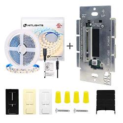 HitLights Dimmable Driver and Dimmer Switch Single Integrated Unit with Neutral White LED Light Strip, 40W Wall Dimmer, CRI 90+ LED Light Strip