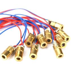 100X 3V 5mW 650nm 6mm Mini Laser Dot Diode Module Copper Head Red