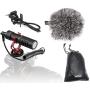 Movo VXR10 Universal Video Microphone with Shock Mount, Deadcat Windscreen, Case for iPhone, Android Smartphones, Canon EOS, Nikon DSLR Cameras and Camcorders - Perfect Camera Microphone, Shotgun Mic