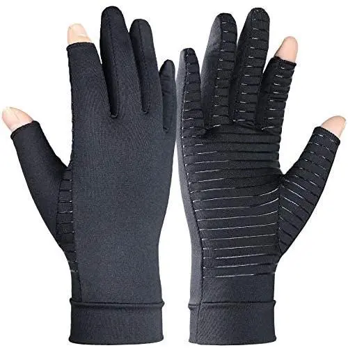 Copper Gloves Arthritis Compression Gloves for Women and Men Relieve Hand Pain, Swelling, Arthritis, Rheumatoid, Muscle Tension, and Everyday Support for Hands (Pair) (XL)