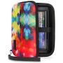 USA Gear Hard Shell Electronic Organizer Travel Case 7.5 Inch with Weather Resistant Exterior and Large Mesh Accessory Pocket - Compatible with Garmin GPS, Chargers, and More Electronics - Geometric