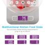 RangTouek Digital Kitchen Scale, 10kg/22lb, Premium Stainless Cooking Electronic Weighing Scales with LED Display, Tare, for Kitchen, Ingredients(lb, oz, g, kg, ml), Silver(Battery Included)