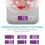 RangTouek Digital Kitchen Scale, 10kg/22lb, Premium Stainless Cooking Electronic Weighing Scales with LED Display, Tare, for Kitchen, Ingredients(lb, oz, g, kg, ml), Silver(Battery Included)