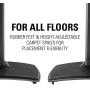 Sanus Adjustable Height Wireless Speaker Stands Designed for SONOS ONE, ONE SL, Play:1, and Play:3 - Tool-Free Height Adjust Up to 16'' with Built in Cable Management - Black Pair