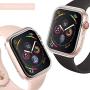 Goton Compatible iWatch Apple Watch Edge Case 40mm SE / Series 6 / 5 / 4 [No Screen Protector] , (2 Packs) Soft TPU Shockproof Edge Case Cover Bumper Protector (Clear and Clear, 40mm)