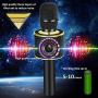 BONAOK Wireless Bluetooth Karaoke Microphone,3-in-1 Portable Handheld Mic Speaker Machine Birthday Home Party for Android/iPhone/PC or All Smartphone(Q37 Black Gold)