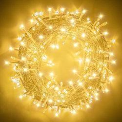 XUNXMAS 66ft 200 LED String Lights Indoor Outdoor, Super Bright Warm White Christmas Lights with 8 Lighting Modes, Extendable Waterproof Fairy Lights for Bedroom Patio Party Christmas Tree Decor