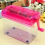 Mini Hand Shredder SENREAL Portable Paper Shredder A6 Manual Shredder Documents Paper Cutting Tool Home Office Desktop Stationery-Pink