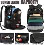 YOREPEK Backpack for Men,Extra Large 50L Travel Backpack with USB Charging Port,TSA Friendly Business College Bookbags Fit 17 Inch Laptops,Black