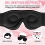 MUSICOZY Sleep Headphones 3D Bluetooth 5.0 Wireless Sleep Mask, Sleeping Headphones Music Eye Mask for Side Sleepers. Air Travel, Meditation, Built-in Ultra Soft Thin Speakers Microphones Pink