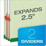 Pendaflex 2257G Six-Section Pressboard Folders, Legal, 2/5 Tab, Light Green (Box of 10)