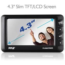 Pyle Upgraded Wireless Backup Camera and Monitor Kit - Vehicle Parking Reverse System IP67 Waterproof and Fog Resistant w/ 4.3’’ LCD Screen and Tilt-Adjustable Dash Cam w/ Night Vision PLCM4378WIR