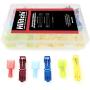 Hilitchi 140pcs T Tap Wire Connectors T-Tap Quick Splice Electrical Wire Tap Connector 22-16/16-14/12-10 Gauge and Fully Insulated Male Spade Disconnect Terminals Set