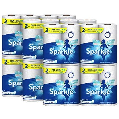 Sparkle Paper Towels, 24 = 47 Regular Rolls, Modern White, Pick-a-Size Plus