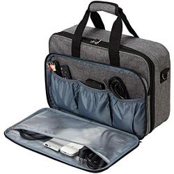 BGTREND Projector Case, Projector Bag Compatible with Most Major Projectors with Accessories Storage Pockets, Grey (Bag Only)