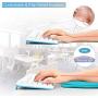 1Pc Computer Wrist Elbow Pad, AUHOKY Upgraded Wrist Rest Arm Pad (Soft, Anti-Slip), Keyboard Wrist Elbow Support Mat for Office Desktop Working Gaming - Less Elbow Pain (7.9 x 23.6 inches) (Blue)