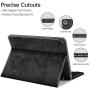 Keyboard Case for iPad 10.2 8th 7th Generation - JUQITECH Smart Case with Wireless Keyboard iPad 10.2'' 8th 2020 7th 2019 Slim Tablet Detachable Bluetooth Keyboard Stand Cover with Pencil Holder, Black