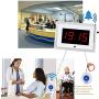 Wireless Calling System for Caregiver Pager Restaurant Waiter Server Pager System for Customers Elderly Patient Smart Nurse Paging System for Clinic Hospital Church 1 Display Receiver+10 Call Buttons