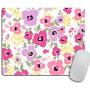 Purple and Pink Floral Mousepad - Mat - Rectangle - Beautiful Design - Pink Print - Rose - Mouse pad Colleague Gift