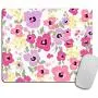 Purple and Pink Floral Mousepad - Mat - Rectangle - Beautiful Design - Pink Print - Rose - Mouse pad Colleague Gift