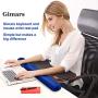 Gimars Superfine Fiber Widen Memory Foam Set Nonslip Mouse Pad Wrist Support & Keyboard Wrist Rest Support for Office, Computer, Laptop & Mac & Comfortable & Lightweight for Easy Typing & Pain Relief