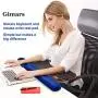 Gimars Superfine Fiber Widen Memory Foam Set Nonslip Mouse Pad Wrist Support & Keyboard Wrist Rest Support for Office, Computer, Laptop & Mac & Comfortable & Lightweight for Easy Typing & Pain Relief