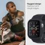 Spigen Rugged Armor Pro Designed for Apple Watch Band with Case for 44mm Series 6/SE/5/4 - Charcoal Gray
