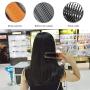 Ancable Folding Hair Brush - Collapsable Pocket Size Brush with Mirror for Family, School, Travel, Car, Gym, Bag, Purse