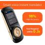 Smart Language Translator Device with WiFi or Hotspot 2.4 Inch Touch Screen Support 70 Languages Two Way Voice Translation for Travelling Learning Business Shopping(Black)