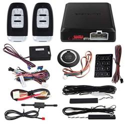 EASYGUARD EC002-NS PKE Passive Keyless Entry Car Alarm System Remote Start Starter Push Start Stop Button Touch Password Entry Shock Sensor Alarm