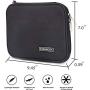 Electronics Organizer Travel Cable Bag, GANAMODA Electronics Accessories Case Cord Storage Bag for Gadget/Charger/USB/Phone/Mini Tablet and More, Black