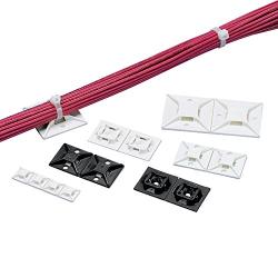 Panduit ABM2S-A-D Cable Tie Mount, Adhesive Backed, 4-Way, ABS, White (500-Pack)
