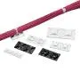 Panduit ABM2S-A-D Cable Tie Mount, Adhesive Backed, 4-Way, ABS, White (500-Pack)