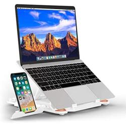 Besign Adjustable Laptop Stand, Ergonomic Riser Notebook Computer Holder Stand Compatible with Air, Pro, Dell XPS, HP, Lenovo More 10-15.6'' Laptops, White