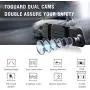 TOGUARD Backup Camera for Cars 7'' Mirror Dash Cam Touch Screen 1080P Rear View Mirror Camera Front and Rear Dual Lens with Waterproof Reversing Camera Parking Assistance